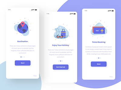 Travel Onboarding app dashboard illustration onboarding travel ui vector