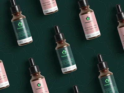 Hemp Life - Mocked labels brand branding cannabis concept design digital hemp mockup oil