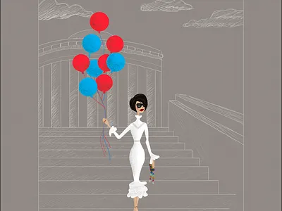 Best Dressed Washingtonian adobe afghan bestdressed design digital digitalart illustration kochaii natural naturalistic paintbrush photoshop washingtondc washingtonian woman