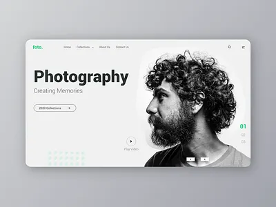 Photography Landing UI @design @ui @uidesign @uiux @webdesign @prototyping @uiux design @ux @uxdesign