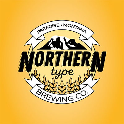 Northern Type Brewery Co. adobe beer beer label branding brewery brewery logo design illustration logo vector wacom