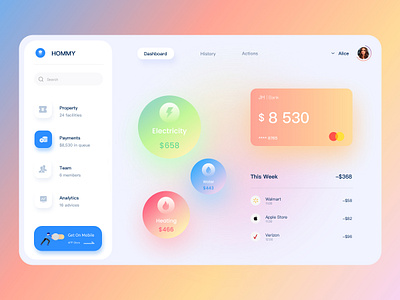 Background management Interface design icon ui ux web