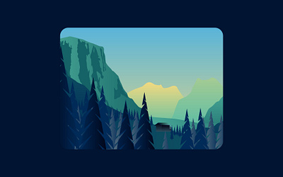 landscape 1 forest home illustration landscape mountains nature vector