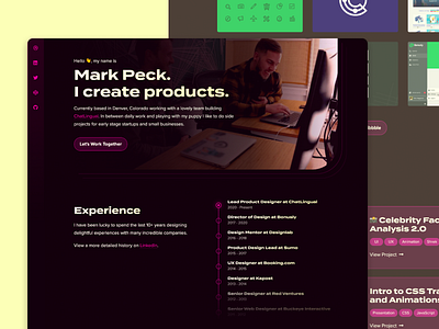 Portfolio 2020 animation css landing page layout portfolio portfolio site product design