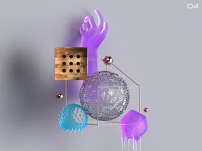 Sticky brain cinema4d glass jelly light octane purple sticky subsurface