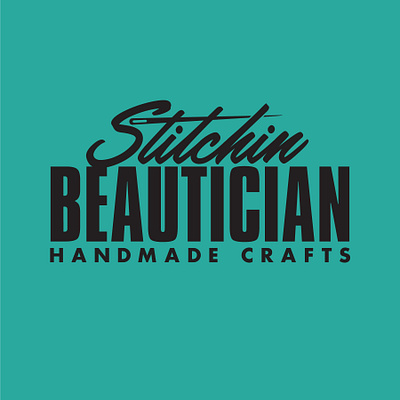 Stitchin Beautician branding crafts diy icon logo sewing typography