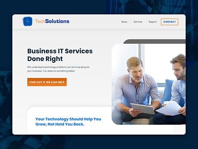 Business IT Case Study design minimal ux web