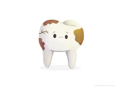 Tooth cartoon children cute dental dental care diente hygiene illustration kidlitart kids mexico procreate tooth