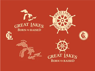 Great Lakes branding design branding identity color palette great lakes illustration logo logo design nautical typography