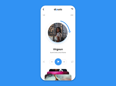 diMusic - Music app design mobile music music app music player