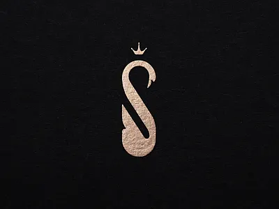 Letter S + Swan beauty boutique crown designer elegant fashion graphic design jewellery logo minimalistic modern monogram queen swan symbol