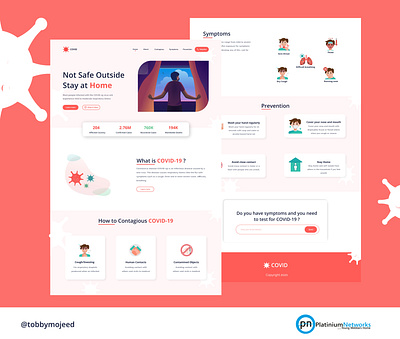 COVID-19 Landing Page covid19 design ui ui design web design