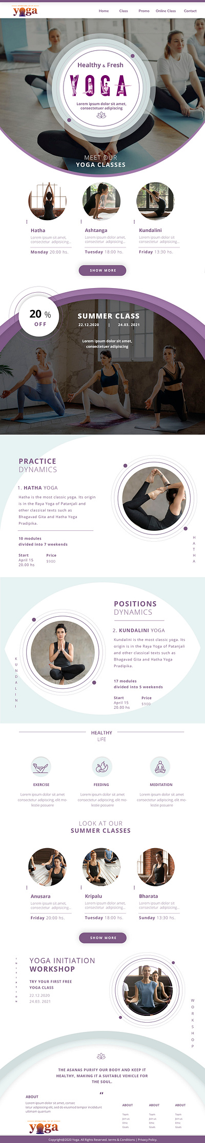 Yoga Center branding design health home page homepage landing page landingpage ui web design yoga yoga app yoga center yoga logo yoga pose yoga studio