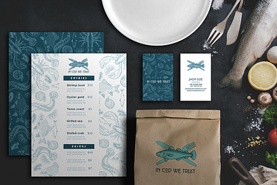 Seafood restaurant - logodesign and branding branding design illustration logo package design vector