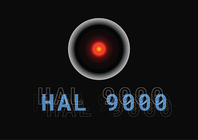 HAL-9000 2001 design illustration movies stanley kubrick vector