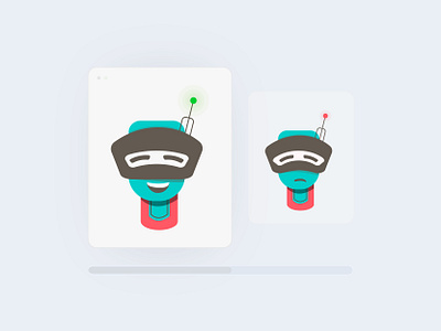 Robot Mascot Happy/Sad States app artwork branding character character design design icon illustration interface man mascot mascot design people poses robot simple ui ux vector web