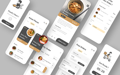 Food Delivery App app asian food figma food app food delivery app food delivery service illustration illustrator mobile app mobile ui noodles procreate ui uichallenge uidesign