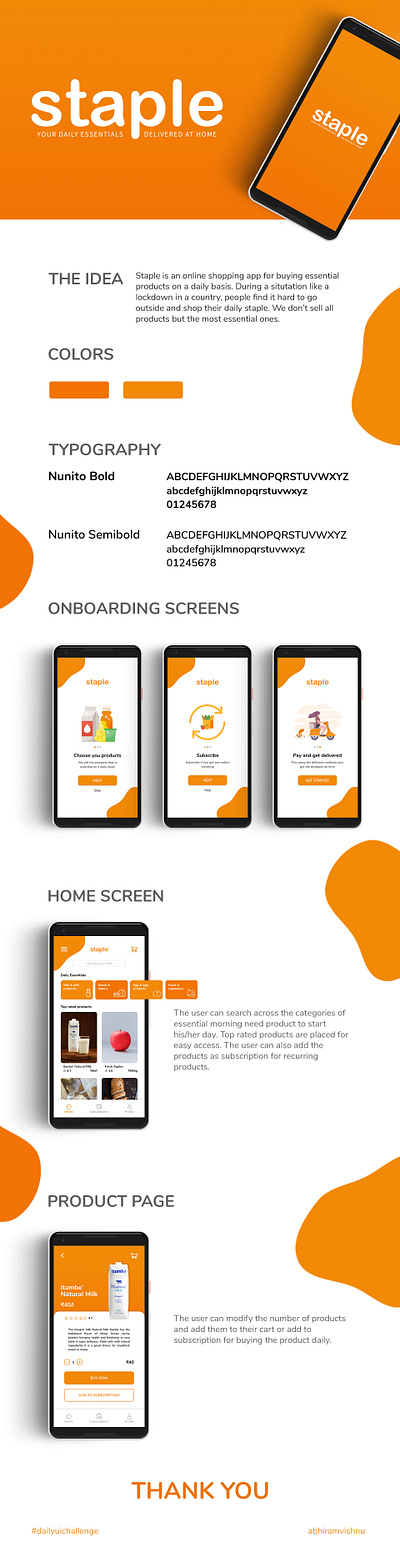 Home Screen staple home page home screen online shopping ui uiux