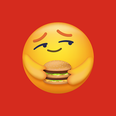 Caremoji_Burger bigmac burger caremoji design emoji emoticon facebook food illustration mcdonalds vector