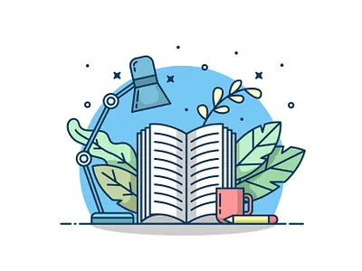 Online Education Vector Illustration book design education flat icon illustration logo sticker ui ux vector