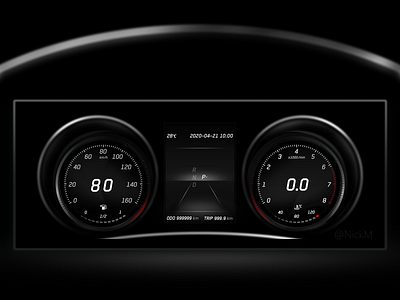 Daily Redesign UI09 AUXUN auxun car car cluster car dashboard design hmi redesign ui ux