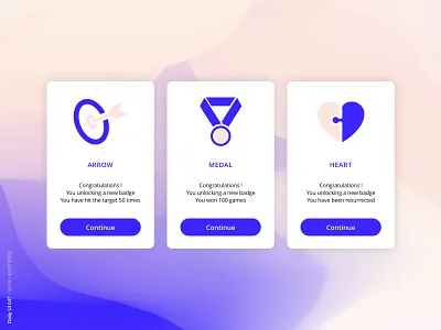 Daily UI 084 - Badge app app design badge blue branding congratulations daily 100 challenge dailyui dailyui084 dailyuichallenge game logo medal target ui ui ux uidesign uiux userinterface uxdesign