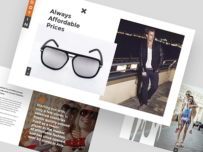 FOOT-IN clean fashion landingpage minimalistic web design