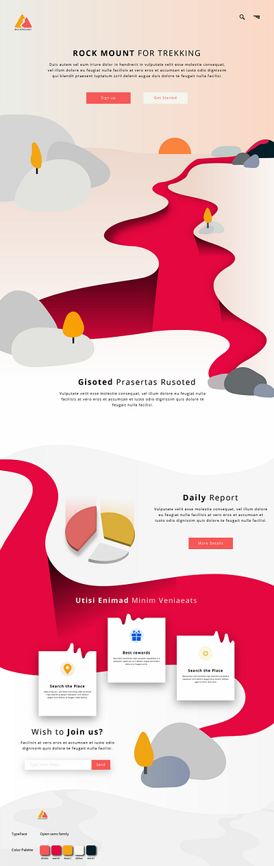 RockMount flat design flat illustration illustrator logo vector web