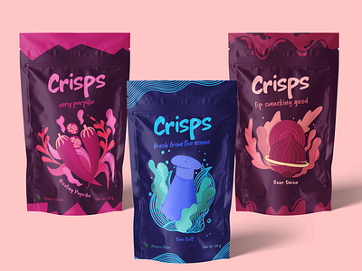 Potato Chips Packaging brand brand design branding branding design cihps crisp crisps illustration illustration art illustrations package package design packagedesign packaging packaging design potato chips