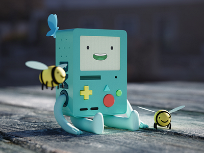 BMO 3d adventure rime bee bmo butterfly fstorm tenderness