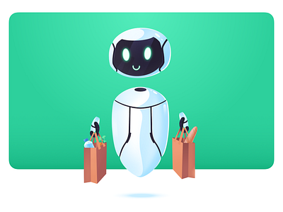 Tivano- Shopping Bot assistant branding characters clean illustration procreate shopping