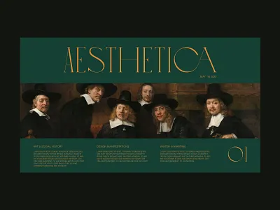Aesthetica magazine cover artist clean design gold magazine magazine cover magazine design minimal painting rembrant typography