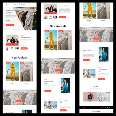 beauty fashion clothing shop website branding business clean design logo ui ux vector web website
