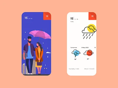 Weather App 100daysofui adobexd dailyui design ui