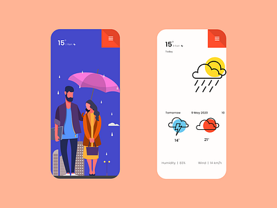 Weather App 100daysofui adobexd dailyui design ui