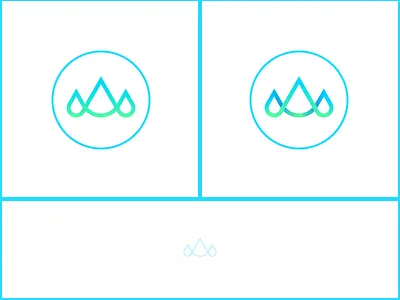Mountain+Water design icon illustration logo