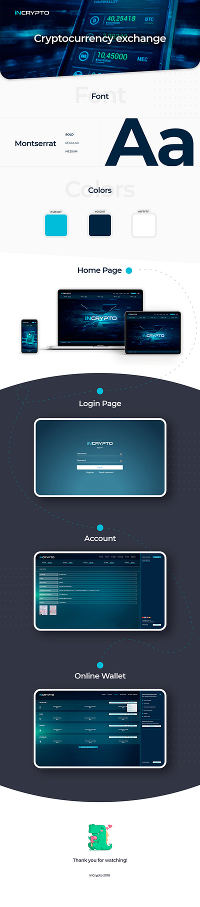 incrypto behance branding css design html illustration javascript layout login design login form login page photoshop site ui ui design ux design web design