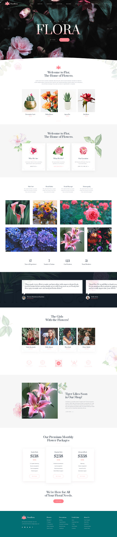 Flora - Flowers & Decoration WordPress business decoration floral flowers gallery portfolio professional typography upqode webdesign wordpress wordpress design wordpress development wordpress theme