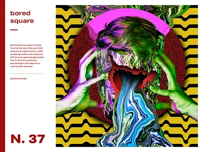 Embellished | Square 37 abstract artwork circle collage design digital embellished frustrated frustration graphic procreate shout