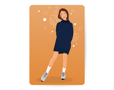 Girl design flat design girl illustration ui