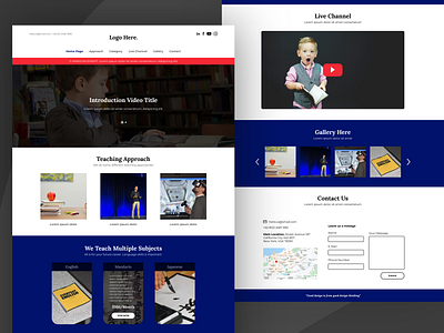 FREE Learning Center Landing Page UI Kit (Figma) design development landing landing page language layout learn page school ui ux web design website website concept