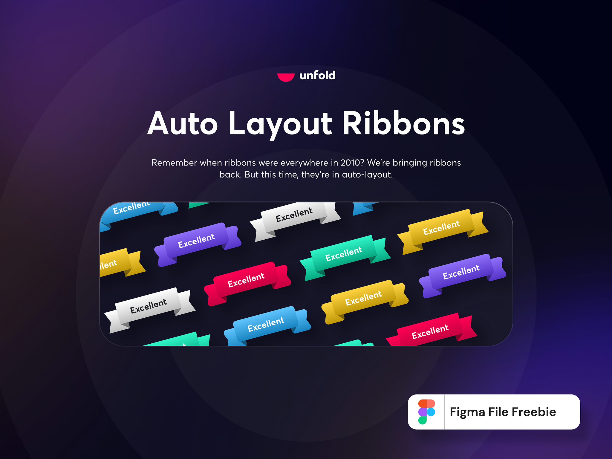 Auto Layout Ribbons FREEBIE by Andrea Vollendorf for Unfold on Dribbble