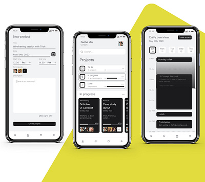 Project manager app app design app ui application concept interface interface design mobile ui ux