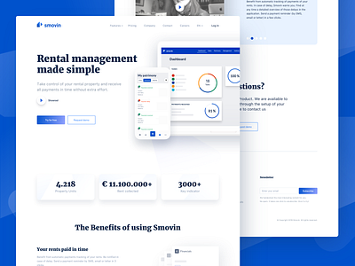 Smovin rental management system website illustration interface rental ui ux web web design webdesign website