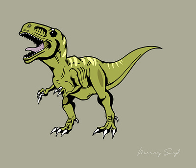 Dinosaur 01 drawing drawingart graphic graphicdesign illustration illustrator sketch vector visual artist