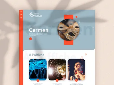 Website - Opera art direction design ui desktop flat minimal music opera paris sing ui ux website