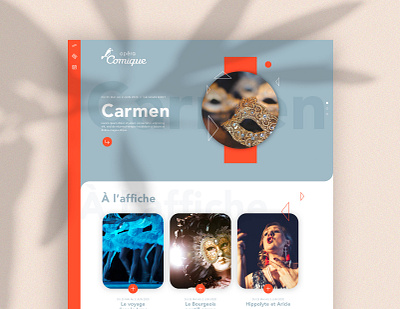 Website - Opera art direction design ui desktop flat minimal music opera paris sing ui ux website