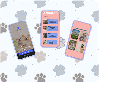 Pawty Walkers (Dog Walking App) app design
