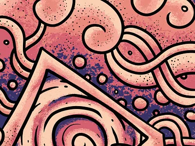 Peach clouds art artwork blur cloud design digital digital art doodle gradient illustration ink lineart paint portal poster vector