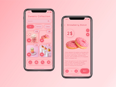 Tooo sweet app 😋 app app design application candy design donut pink shop store sweet sweet tooth